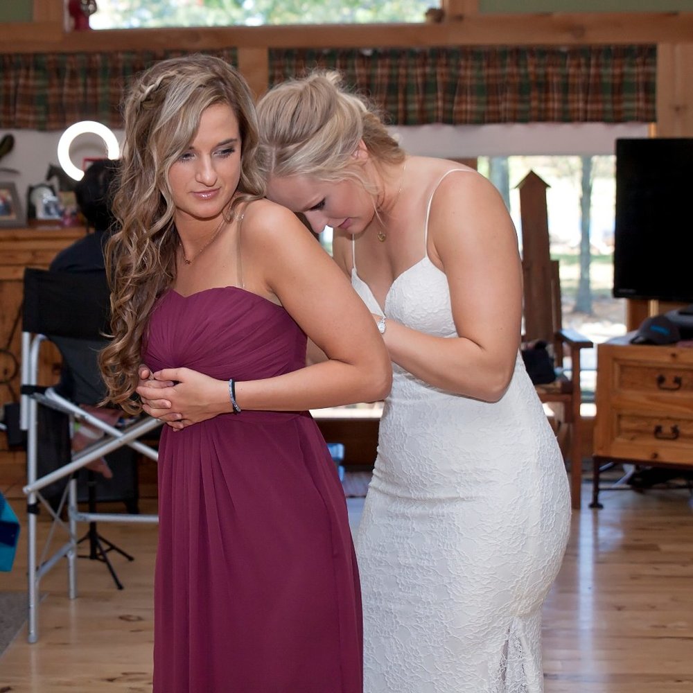 SOLD: Wine Bridesmaid Dress Size 2 Davids Bridal